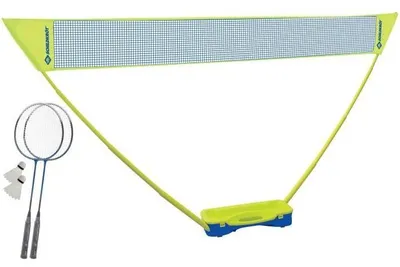 Productafbeelding van Badmintonset - SCHILDKROT - 2 rackets - 1 net - Blauw en geel