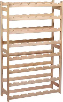 Produktbild von Massives Holzweinregal 56 Flaschen natur