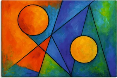 Produktbild von ARTland Leinwandbild Farbkomposition im Gleichgewicht Größe: 60x40 cm