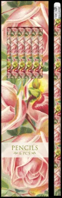 Produktbild von Dekorative Bleistifte STPEN29 rosa Rosen - 6 Stück