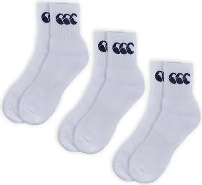 Image de Canterbury - Chaussettes Hommes/Femmes Unie(pack de 3) CS2276 (39,5 EU - 44,5 EU) (Blanc)
