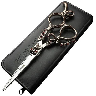 Image de Ciseaux de coiffure professionnels, 6 pouces, en acier inoxydable, tranchants, pour coiffeurs