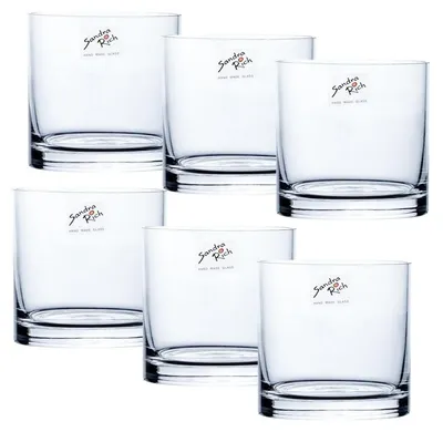 Produktbild von 6er Set Glasvasen CYLI COLD COLD CUT Zylinder H. 10cm D. 10cm Sandra Rich