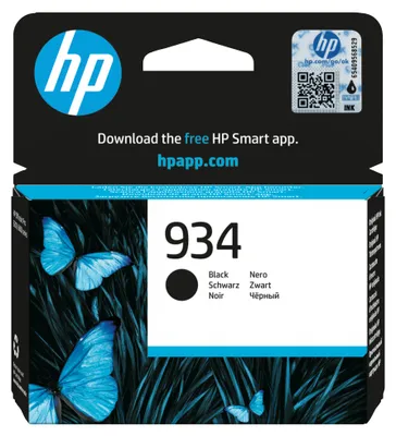 Obrázok produktu pre HP Čierna originálna atramentová kazeta 934, Štandardný, Čierna, Atrament na pigmentovej báze, 1 kusov, 400 strany