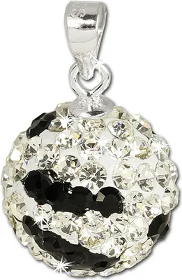 Produktbild von SilberDream Damen-Schmuck Anhänger Kugel Zirkonia 925 Echt Silber s/w GSH302