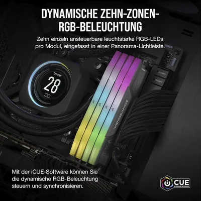 Immagine prodotto di DDR5 16GB PC 5600 CL40 CORSAIR KIT (2x8GB) VENGEANCE RGB retail