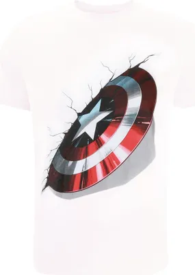 Produktbild von Captain America - T-Shirt für Herren TV1168 (L) (Weiß)