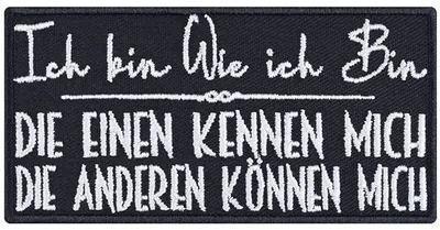 Patch „Ich bin wie ich bin“ – aufbügelbar, 90x45 mm