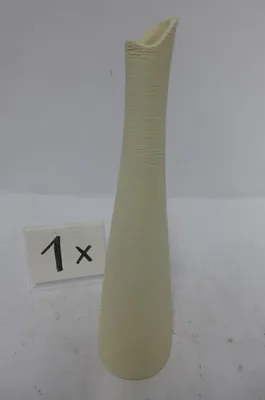 Produktbild von Gilde Vase, Kegel, schmal, Bologna, Keramik, creme, VE 2, D. 7.5 cm Höhe: 31.00 cm Durchmesser: 7.50 cm 34165