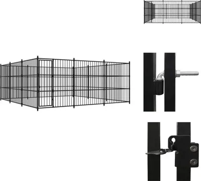 Produktbild von vidaXL Outdoor-Hundezwinger 450×450×185 cm -  Hundezwinger & -ausläufe