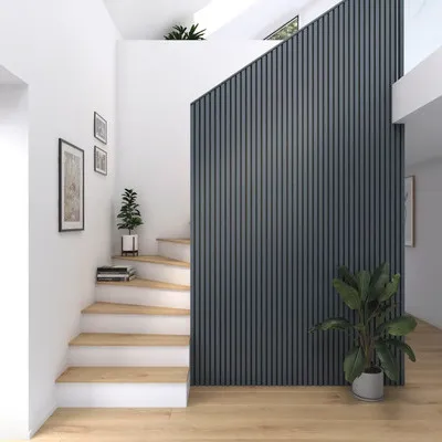 Produktbild von Fjordwall Akustikpaneel Linoleum Petrolblau 2400 x 600 x 20 mm