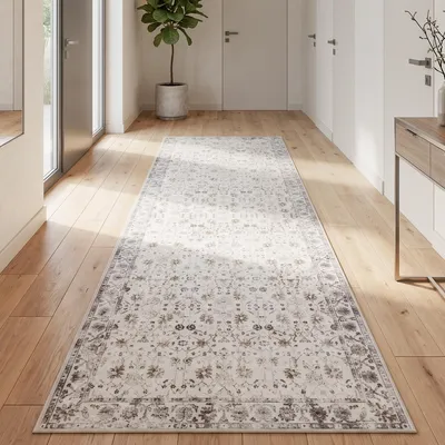 Image de Homebyhome Tapis lavable vintage coureur couloir cuisine entrée design oriental entretien facile Taille: 80x250 cm