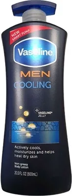 Obrázek produktu pro Vaseline | Men Cooling 600ml - tělové mléko, hydratační mléko pro muže, tělový olej, chladivý