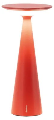 Image de Zafferano Damina - Lampe De Table Led Rechargeable, Variateur, Autonomie 8 H, Ip65 - Sans Fil, Finition Aluminium Rouge