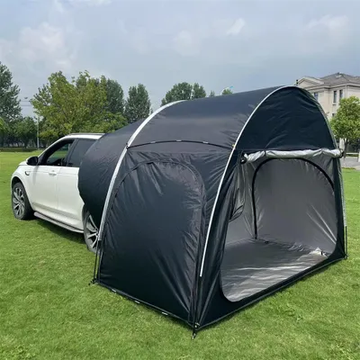 Produktbild von IPRee Camping Auto Heckzelt mit Vordach, Kofferraum Erweiterung, Sonnenschutz, Outdoor Ausrüstung - Campingzelt , 3x1,5x2,1 m, Schwarz