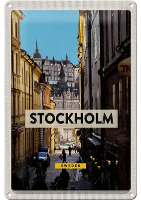 Produktbild von Blechschild Reise 20x30cm Stockholm Schweden Altstadt Reise