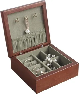Produktbild von Famanu Schmuckbox mit Spiegel - Kleine Tragbare Organizer für Schmuck