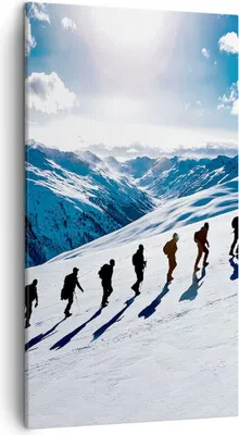 Produktbild von Bild auf Leinwand - Leinwandbild - Einteilig - Berg Wanderung Gipfel - 45x80cm - Wand Bild - Wanddeko - Wandbilder - Leinwanddruck - Bilder - Wanddekoration - Leinwand bilder - Wandbild - PA45x80-4803