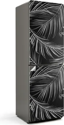 Produktbild von Blätter in einem zarten Arrangement – Kühlschrank Aufkleber – Klebefolie Kühlschrank – Kühlschrank Nachbildung – Kühlschrankfolie selbstklebend – Küchen Nachbildungation – 60x180 cm