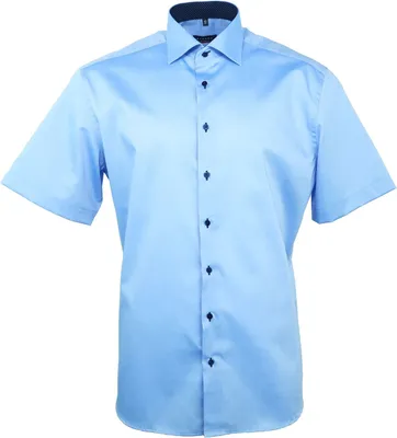 Produktbild von Eterna - Modern Fit -  Herren Kurzarm Hemd mit Kent-Kragen in verschiedenen Farben,  (8100 C13K), Größe:44, Farbe:Blau (12)