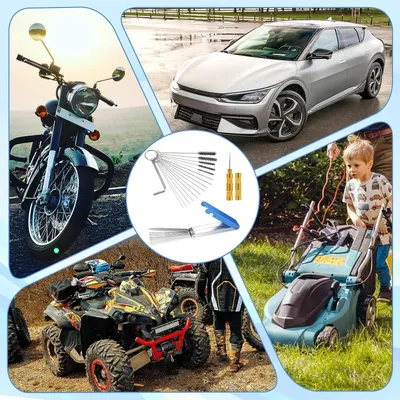 Produktbild von Carburateurreinigungsset für Brandertip 13 - Reinigungsset mit 13 Reinigungsdrähten, 10 Reinigungsnadeln, 5 Nylonbürsten, spitzem Werkzeug, Gasschlüssel & Lastipreiniger