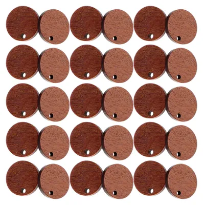 Produktbild von 30 Stück Holz-Ohrstecker mit Ohrrücken für DIY-Ohrringe und Schmuckherstellung