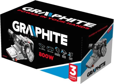 Zdjęcie produktu dla GRAPHITE Szlifierka taśmowa 800W, pas bezkońcowy 75 x 457 mm