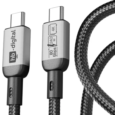 Productafbeelding van 1 m USB4-kabel, 1 m, 240 W oplaadkabel & 80 Gbps datakabel, USB-C naar USB-C met 16K/8K video