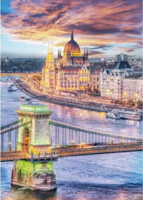 Produktbild von DINO Puzzle Kettenbrü cke, Budapest 1000 dlks