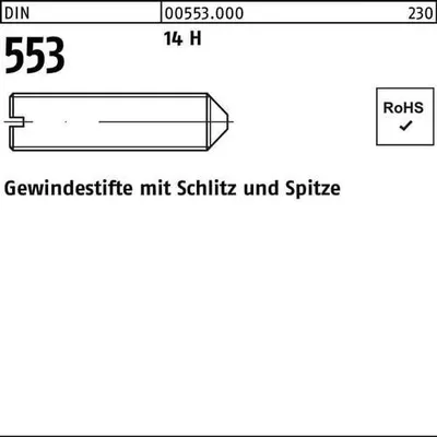 Produktbild von Reyher  Gewindestifte DIN 553 14 H M 2,5 x 5 005530009025005 (200 Stück)
