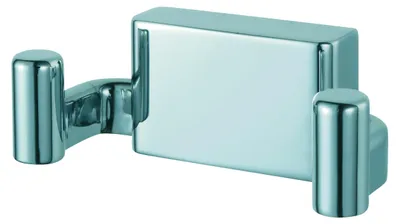Produktbild von Geesa Bademantelhaken mit 2 Haken chrom Bloq G00007015, 00007015