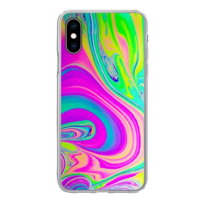 Produktbild von MuchoWow® Handyhülle Schutzhülle Hülle für iPhone X Formen - Farbe - Kunst - Psychedelisch Silikon Softcase Handy Hülle - Handyhülle