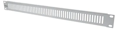 Produktbild von Perforierte Blindplatte für 19" Schränke, 1HE, RAL 7035 grau