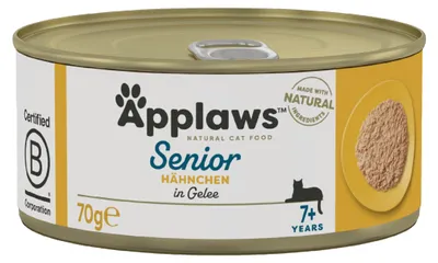 Productafbeelding van Applaws Natuurlijk Senior natvoer voor katten, Senior kip in gelatine, 24 x 70 gram