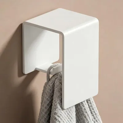 Produktbild von doporro Handtuchhalter ohne Bohren, Haken selbstklebend, Klebehaken extra stark, Duschhaken und Wandhaken für Bad, 1 Stück, Sandweiß, Tavrin-01