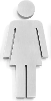 Produktbild von Edelstahl Türschild Türsymbol Damen selbstklebend ZACK 50724F