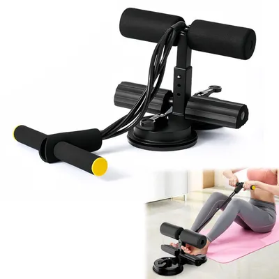 Produktbild von Bauchtrainer Sit-Up Trainingsgeräte mit 2 Saugnäpfen und Widerstandsband Multifunktions-Leg-Exerciser für Fitness Abnehmen Training Yoga Fitness