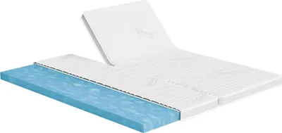 Produktbild von Split Gelschaum Topper 240x200 cm - Lyocell 3D - Weich - Höhe 9 cm - Gelax RG 50 kg/m³ -  Germany - Matratze o. Boxspringbett
