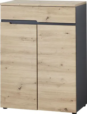 Produktbild von Schuhschrank - Artisan Eiche Nachbildung - Graphitfarben - B 80 cm - 2 Türen