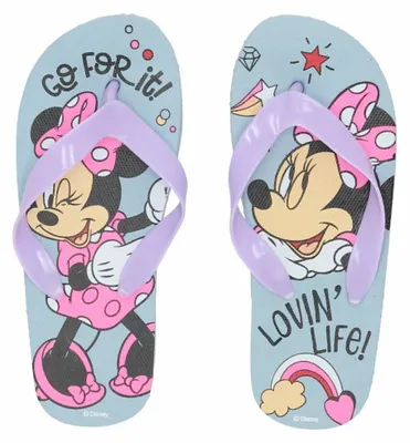 Produktbild von Minnie Mouse Bade-Sandalen Flip-Flops Badeschlappen Badelatschen für Kinder Lila 24/26 cm