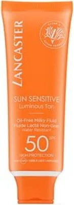 Produktbild von Lancaster Sun Sensitive Oil-free Milk SPF50 Bräunungsmilch für Gesicht 50 ml