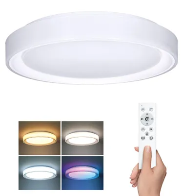Obrázek produktu pro Stropní LED 400mm 30W+6W RGB 3-6000K CCT+DO 2100lm IP20 bílá SOLIGHT WO8015