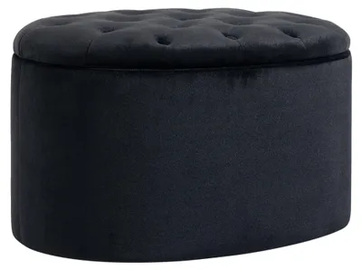 Produktbild von Gepolsterte Aufbewahrungsbank mit Stauraum fš¹r Flur, Schlafzimmer, Wohnzimmer, 71 x 52 x 42 cm, schwarz
