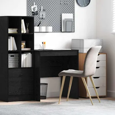 Image de Maison Exclusive - Bureau aspect chêne noir 70 x 50 x 76 cm