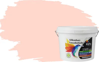 Produktbild von RyFo Colors Silikonharz Fassadenfarbe Lotuseffekt Trend Einhornrosa 3l  - bunte Fassadenfarbe, weitere Rot Farbtöne und Größen erhältlich, Deckkraft Klasse 1