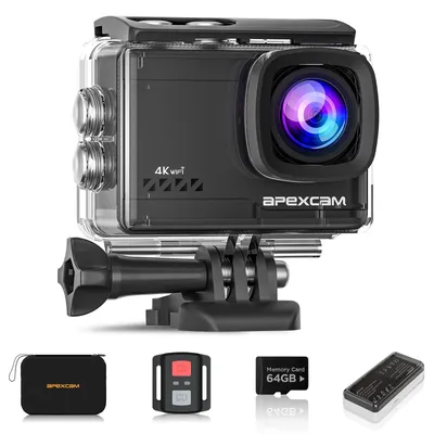 Productafbeelding van Action Camera 4K 60FPS 64MP met 64GB Card en Accessoires