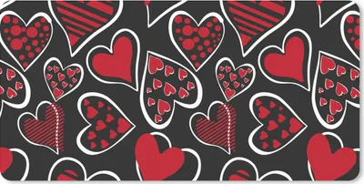 Produktbild von MuchoWow® Mauspad Mousepad Mädchen - Herz - Liebe - Muster - Mädchen - Kinder - Kind 60x30 cm - Mousepads - Maus Mat - Pad - Mausunterlage - Nachhaltig