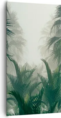 Produktbild von Bild auf Leinwand - Leinwandbild - Einteilig - Dschungel Blätter Palmen - 65x120cm - Wand Bild - Wanddeko - Wandbilder - Leinwanddruck - Bilder - Wanddekoration - Leinwand bilder - PA65x120-4504