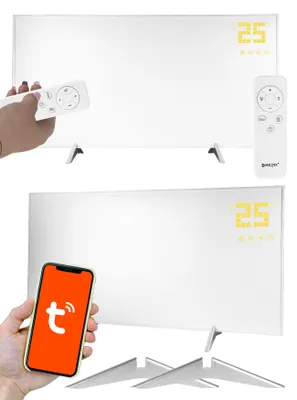 Produktbild von Infrarotheizung mit Fernbedienung Maltec WIFI APP 770W Thermostat Timer Heizplatte Heizkörper Heizpaneel Standgerät Wandmontage Konvektor Heizung