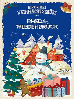 Produktbild von vianmo Holzschild 40x30 cm Weihnachtsgrüße RHEDA-WIEDENBRÜCK